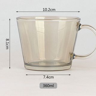Bộ 3Tô Chén Ly Thuỷ Tinh Trơn 5Cái Nâu Đất Cao Cấp