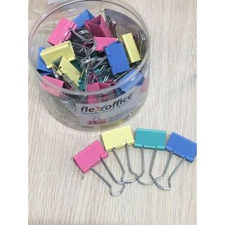 Kẹp bướm màu Flexoffice 25mm FO-DCC03