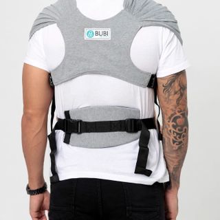 Địu Vải BUBI Gen 3 - 100% Cotton - Xám tiêu Cotton