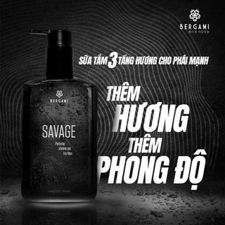 Sữa Tắm Nam Hương Nước Hoa Bergami Savage
