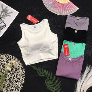 Croptop sát nách 2 lớp mới nhất 2023 Thể Thao Siêu Đẹp