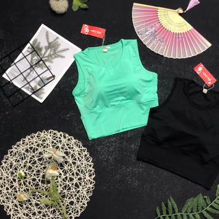 Croptop sát nách 2 lớp mới nhất 2023 Thể Thao Siêu Đẹp