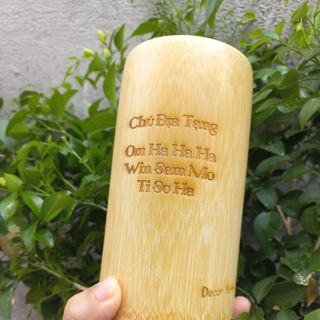 Ly Chú Dược Sư bằng tre Bamboo- Pháp Bảo Phật Gíao Mật Tông - Đồ Thờ Cúng -cầu sức khỏe, bình an, tài lộc- Decor Home An