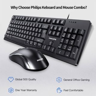 Combo bàn phím và chuột USB không dây Philips KD-6324