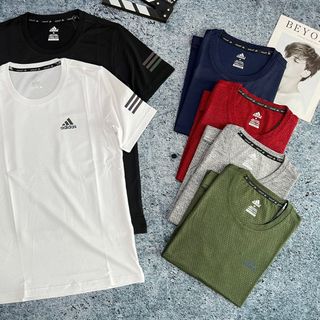 Áo thun nam vải kim cương logo 7 màu mới nhất 2023 Thể Thao Siêu Đẹp