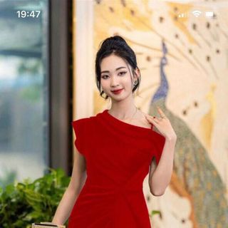 𝐍𝐞𝐰 𝐅𝐚𝐬𝐡𝐢𝐨𝐧 Đầm lệch vai dài sang trọng hàng