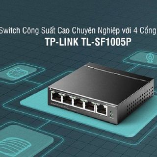 Switch 5 Cổng 10/100Mbps Với 4 Cổng PoE+ TP-LINK TL-SF1005P