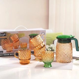 Bộ Bình Nước Thuỷ Tinh Quả Khớm Set 5Cái Cao Cấp .