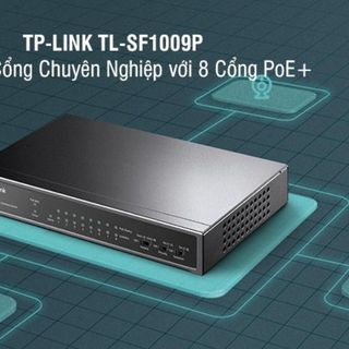 Switch 9 Cổng 10/100Mbps Với 8 Cổng PoE+ TP-LINK TL-SF1009P