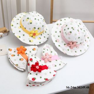 Mũ bucket hình hoa bánh bèo, mũ bé gái S6-24m M249.48