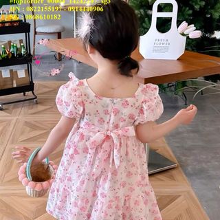 💖Hàng sỉ HN💖 Váy bé gái voan mềm, tay bồng buộc eo, size 1-10, top1order_00004_14242207_sg3 giá sỉ