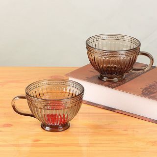 Bộ Bát Chén Dĩa Ly Thuỷ Tinh Nâu Sọc Set 10Món , 8món , 5món , 3Món , 2món Cao Cấp .