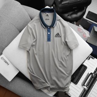 Áo có cổ nam das vải lỗ kim xuất dư, co giãn 4c, mịn mát, trơn láng