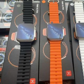 Đồng hồ thông minh t900 Ultra, màn 2.09 inch, dây sóng, viền bóng, sạc nhanh không dây.