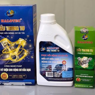 DẦU TRUNG TU – HALOTEC CHÍNH HÃNG dung tích 800 ml, dành cho các loại động cơ có dung tích từ 9 đến 40 lít nhớt + Tặng chai buồng đốt trị giá 750k