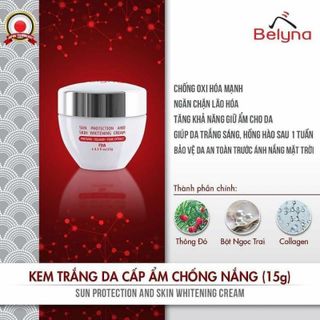 Kem trắng da cấp ẩm chống nắng Belyna 15g