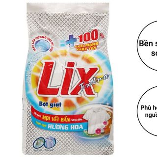 Bột giặt Lix Extra hương hoa bịch 550g
