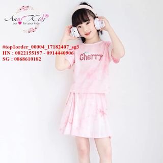 💖Hàng sỉ HN💖 Bộ bé gái loang cherry, chất cotton mỏng mềm, size 3-12, top1order_00004_17182407_sg3 giá sỉ