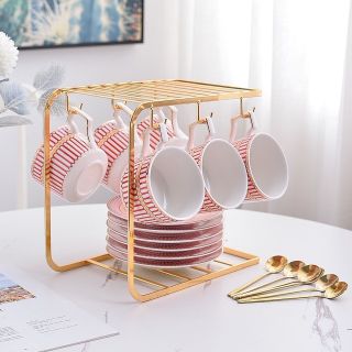Bộ Quà Tặng Set Tách Trà Gốm Sứ 6Set Phong Cách Châu Âu Cực Sang Trọng .