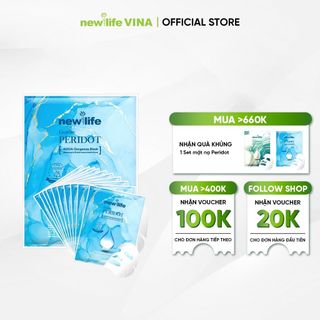 Mặt Nạ Dưỡng Ẩm Newlife Cleomee Peridot Aqua Gorgeous, Mặt Nạ Dưỡng Trắng Da Cấp Ẩm Chuyên Sâu Cao Cấp