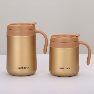 Ly Giữ Nhiệt Tay Cầm Cao Cấp Inox 304 from bầu , 350ml - 500ml ( In LoGo Theo Yêu Cầu )