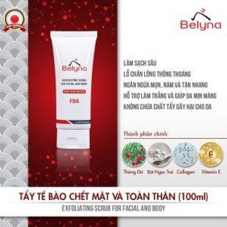 Tẩy tế bào chết mặt và toàn thân Belyna 100ml giá sỉ