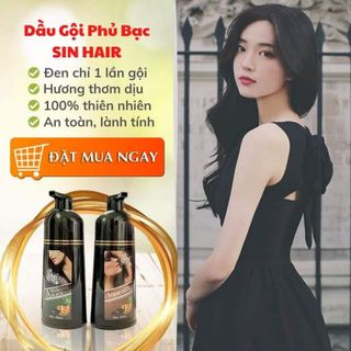 Dầu Gội Phủ Bạc Sin Hair Nhân Sâm Nhật Bản 500ml, 350ml chính hãng