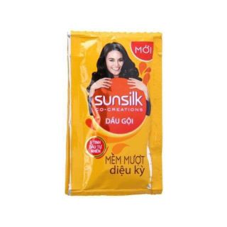 Dầu gội đầu / dầu xả Sunsilk mềm mượt dịu kỳ dây 10 gói (Vàng)