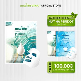 Mặt Nạ Dưỡng Trắng Cao Cấp Newlife Cleomee Peridot Donkey Real Milk, Mặt nạ Cấp Ẩm Chuyên Sâu Highend Hàn Quốc