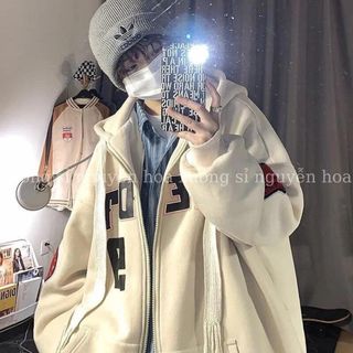 ÁO KHOÁC NỈ, ÁO HOODIE FORM RỘNG MŨ 2 LỚP CHẤT NỈ COTTON SỐ 97 - XƯỞNG MAY THU BIO