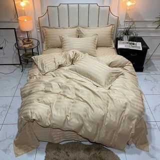 Bộ chăn ga Cotton sọc 3F dành cho khách sạn-nhà nghỉ-homestay
