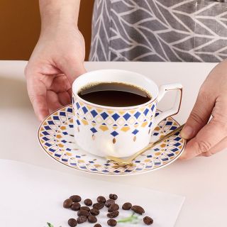 Bo Quà Tặng Set Tách Trà Gốm Sứ 6Bo Phong Cách Châu Âu Cực Sang.