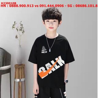 ☘️SỈ VKIDS☘️ Bộ bé trai, cotton, cộc tay, HipHop, in chữ BALK, màu trắng, size 15t-20t, ri6 - H230010B_14552407_sg1 giá sỉ