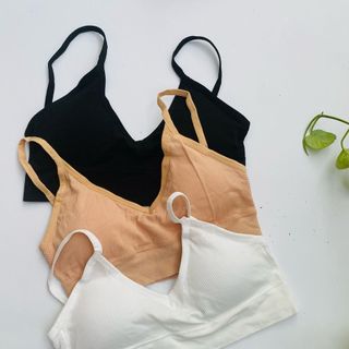 Áo bra dệt trơn chữ u