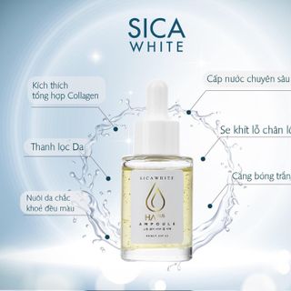 Serum Sica White Ampoule HA Plus Tinh chất dưỡng ấm căng bóng da