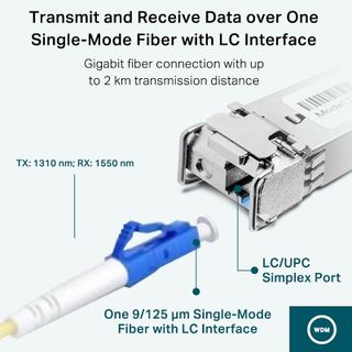 Module Gigabit Single-Mode WDM Bi-Directional SFP TP-Link TL-SM321B-2 Kết Nối LC