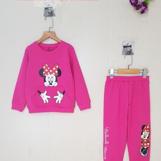 💖SỈ VKIDS💖 Bộ bé gái, chất nỉ da cá có túi,in chuột Mickey,màu hồng đậm, size 1t-8t ri8, YB0208-A1_14202507_sg1 giá sỉ