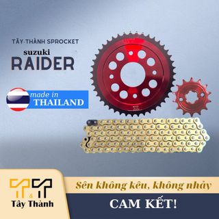 Nhông sên dĩa Raider màu đỏ sên vàng ( loại tốt)