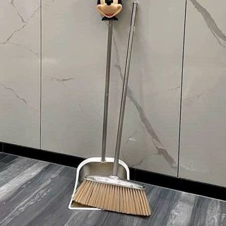 Chổi quét nhà kèm hót rác đa năng chất liệu inox