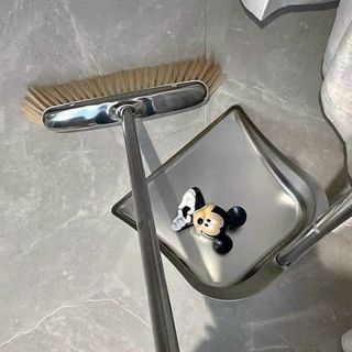 Chổi quét nhà kèm hót rác đa năng chất liệu inox