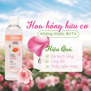 Nước hoa hồng hữu cơ Callibelle dưỡng da, tái tạo da và se khít lỗ chân lông 250ml