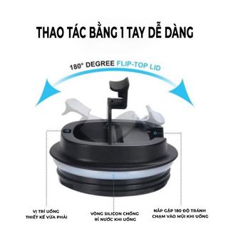 Cốc giữ nhiệt inox 304 kiểu dáng cầm tay sang trọng dung tích 510ml, đựng nước nóng lạnh thoải mái