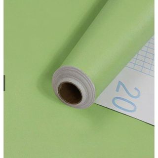 10m Giấy dán tường xanh lá mạ pastel bóc và dán trang trí tường