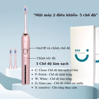 Bàn Chải Điện SOJI Phiên Bản SJ88, Sóng Siêu Âm Chính Hãng Bảo Hành 6 Tháng
