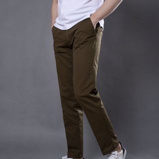 Quần dài kaki cotton nam trung niên form đứng vải dày dặn, mềm mịn, thoáng khí và mát mẻ QCLASSIC