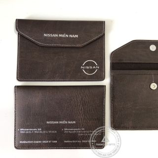 Quà Tặng Ví Da Đựng Giấy Tờ Xe – Ép Kim Logo Bạc