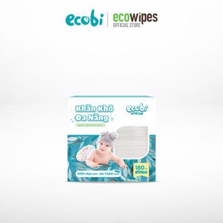 Khăn khô đa năng Ecobi hộp 180 tờ