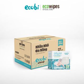 Khăn khô đa năng Ecobi hộp 180 tờ