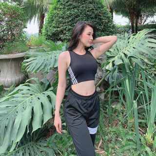 Croptop ba lỗ sọc 2 lớp mới nhất 2023 Thể Thao Siêu Đẹp ,