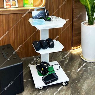 Xe đẩy nha khoa 3 tầng có ổ cắm điện